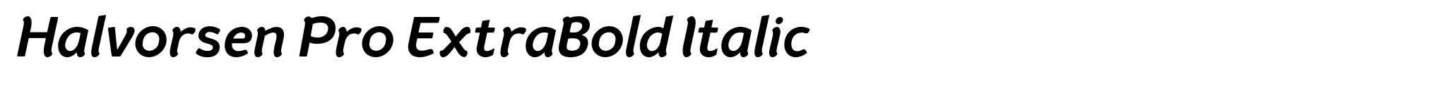 Halvorsen Pro ExtraBold Italic image